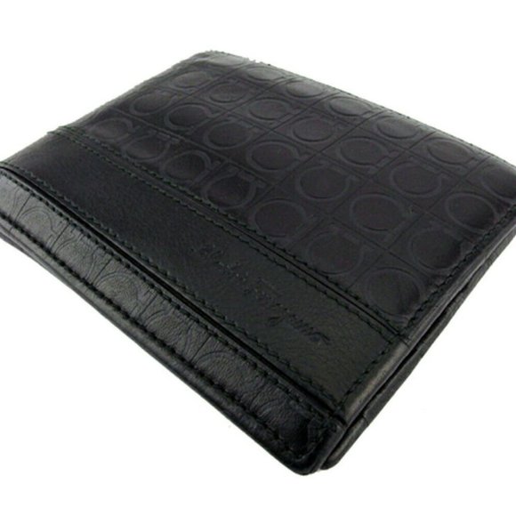 Salvatore Ferragamo bi-fold wallet Ganchini pattern leather Authentic  used - Picture 4 of 8